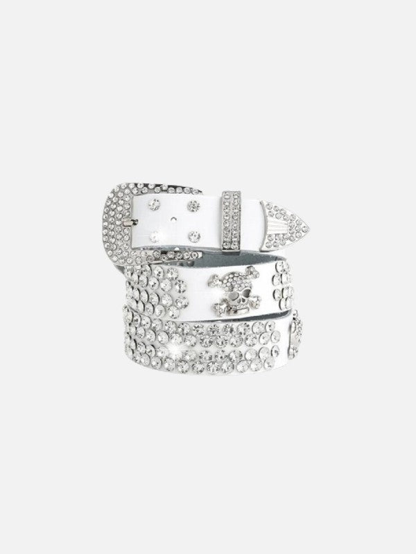 Stariality™ BELTS - Rhinestone Belt 110 cm White 110 cm White Stariality™ BELTS - Rhinestone Belt 222white stariality