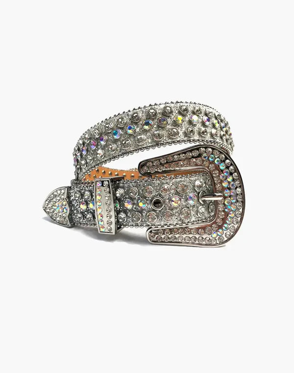 Stariality™ BELTS - Studded 96 cm Silver 96 cm Silver Stariality™ BELTS - Studded Luxe-Studded-Rhinestone-Belt-High-Street-Pink-1677864202 stariality