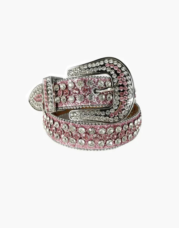 Stariality™ BELTS - Studded 96 cm Pink 96 cm Pink Stariality™ BELTS - Studded Luxe-Studded-Rhinestone-Belt-High-Street-Pink-1677864211 stariality