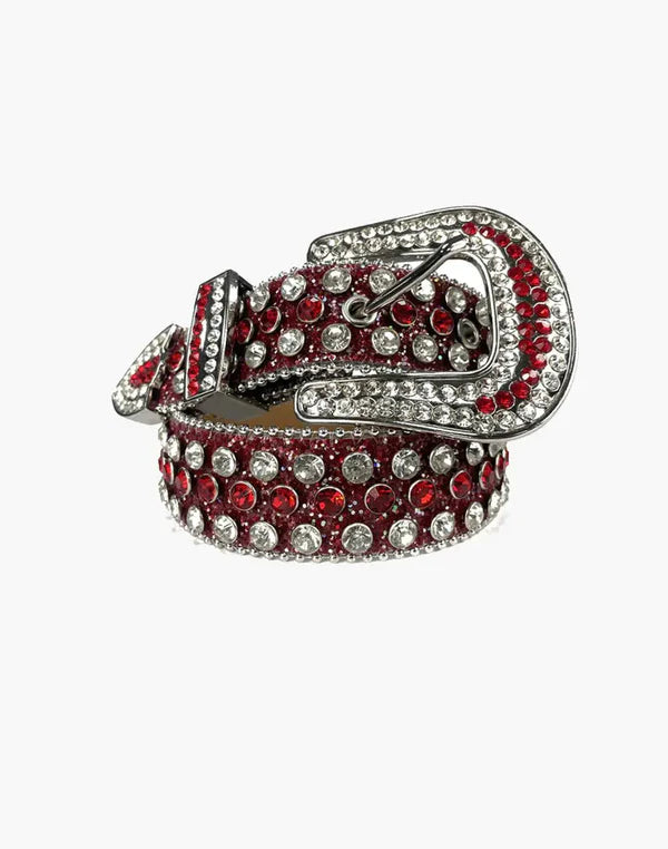Stariality™ BELTS - Studded 96 cm Red 96 cm Red Stariality™ BELTS - Studded Luxe-Studded-Rhinestone-Belt-High-Street-Pink-1677864216 stariality