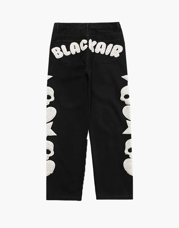 Stariality™ JEANS - BlackAir Stariality™ JEANS - BlackAir Skull-and-Star-Patches--blackair--Jeans-High-Street-Pink-1677866366 stariality