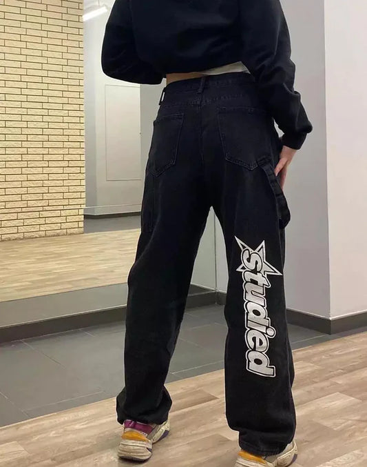 Stariality™ JEANS - Studied Stariality™ JEANS - Studied Studied-Retro-Graphic-Jeans-High-Street-Pink-1677847982 stariality