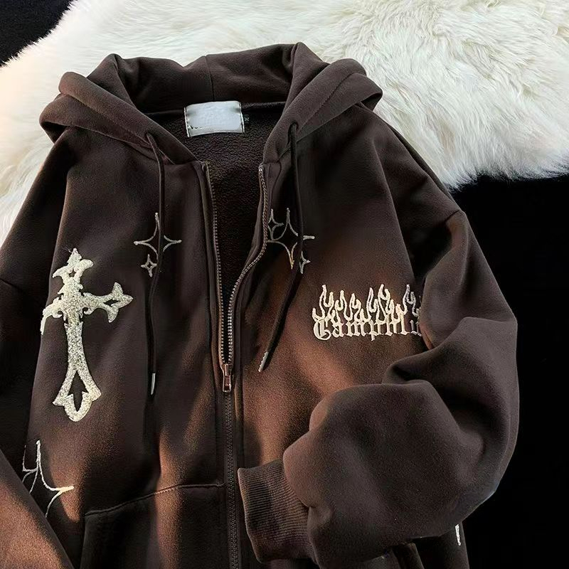 Stariality™ ZIPUP - FIRE Stariality™ ZIPUP - FIRE Y2k-Gothic-Embroidery-Hoodies-Women-Retro-High-Street-Zip-Up-Long-Sleeve-Jacket-Harajuku-Casual-Hip_2 stariality