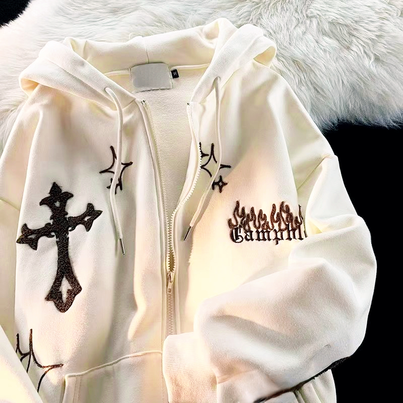 Stariality™ ZIPUP - FIRE Stariality™ ZIPUP - FIRE Y2k-Gothic-Embroidery-Hoodies-Women-Retro-High-Street-Zip-Up-Long-Sleeve-Jacket-Harajuku-Casual-Hip_4 stariality
